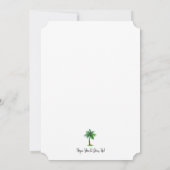 Weihnachten Tropischer Feiertag Palme Tree Einladung (Rückseite)