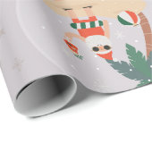 Weihnachten Tropischer Sommer Schneeglobe santa Geschenkpapier (Rolleneckpunkt)