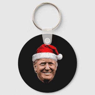 Weihnachten Trump Gesicht Santa Lustiger Xmas Meme Schlüsselanhänger