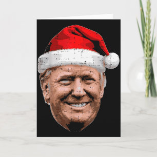 Weihnachten Trump Gesicht Santa Lustiges Xmas Meme Karte