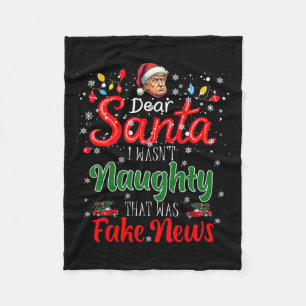 Weihnachten Trump Liebe Weihnachten Fake News Funn Fleecedecke