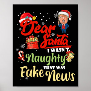 Weihnachten Trump Liebe Weihnachten Fake News Funn Poster