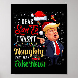 Weihnachten Trump Liebe Weihnachten Fake News Funn Poster