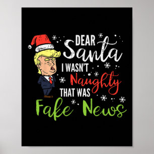 Weihnachten Trump Liebe Weihnachten Fake News Funn Poster