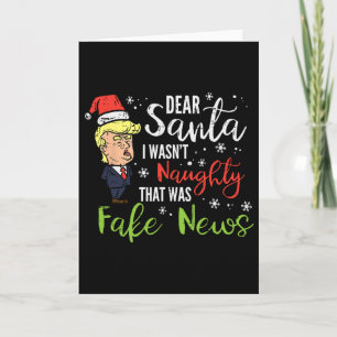Weihnachten Trump Lieber Santa Falsche Nachrichten Karte