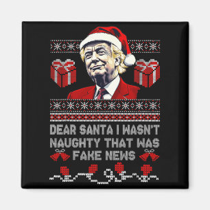 Weihnachten Trump Lieber Santa Falsche Nachrichten Magnet