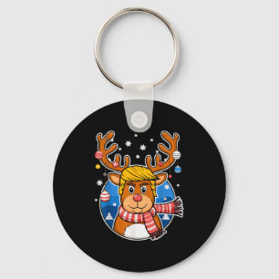 Weihnachten Trump Rentier Karikatur Schlüsselanhänger