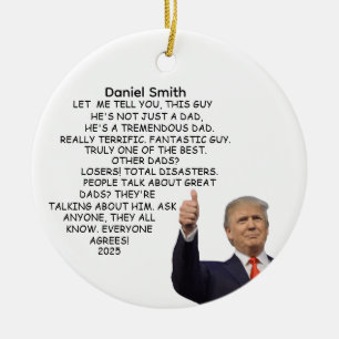 Weihnachten Trump Vater Geschenk Funny Vater Ornam Keramik Ornament