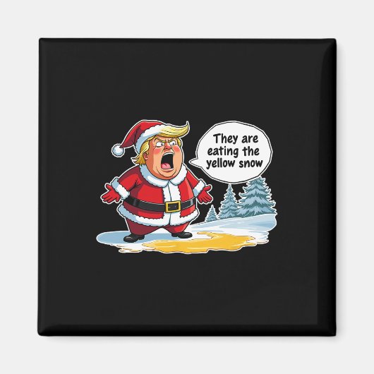 Weihnachten Trump Weihnachtsmann Sie essen das Je Magnet (Vorne)