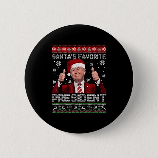 Weihnachten Trumps Lieblingspräsident Xmas Ug Button (Vorderseite)