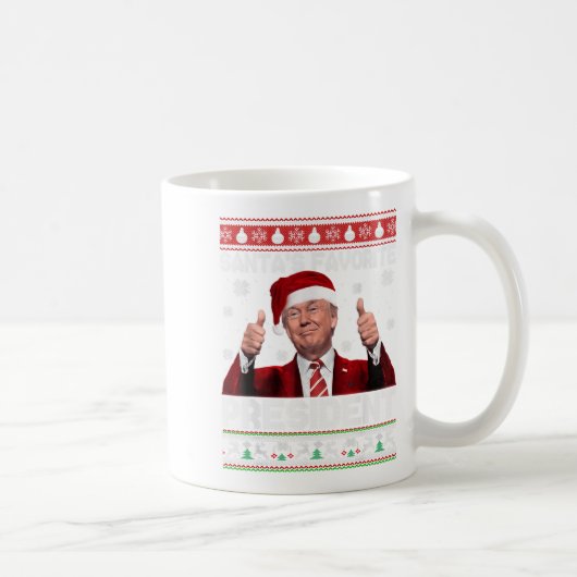 Weihnachten Trumps Lieblingspräsident Xmas Ug Kaffeetasse (Rechts)