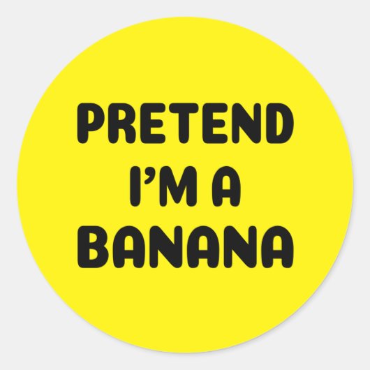 Weihnachten - Tu so, als wäre ich eine Banane Runder Aufkleber (Vorderseite)