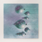 Weihnachten Türkisfarben Aquamarine Bausteine - Puzzle (Horizontal)