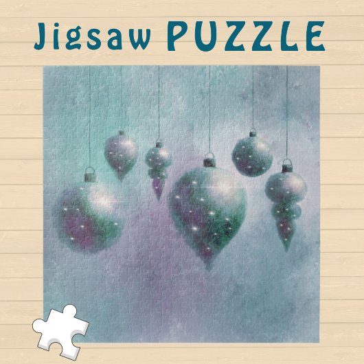 Weihnachten Türkisfarben Aquamarine Bausteine - Puzzle