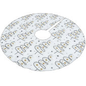 Weihnachten "Twirly Tree" Polyester Weihnachtsbaumdecke (Schrägansicht)