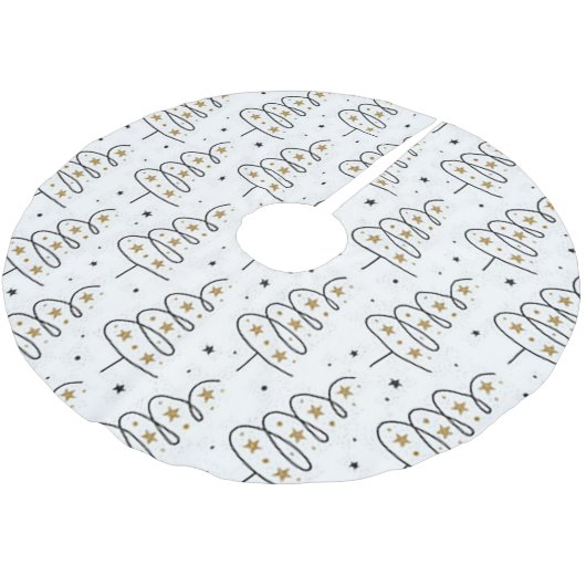 Weihnachten "Twirly Tree" Polyester Weihnachtsbaumdecke (Schrägansicht)