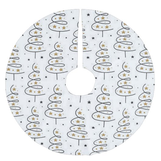 Weihnachten "Twirly Tree" Polyester Weihnachtsbaumdecke (Vorderseite)