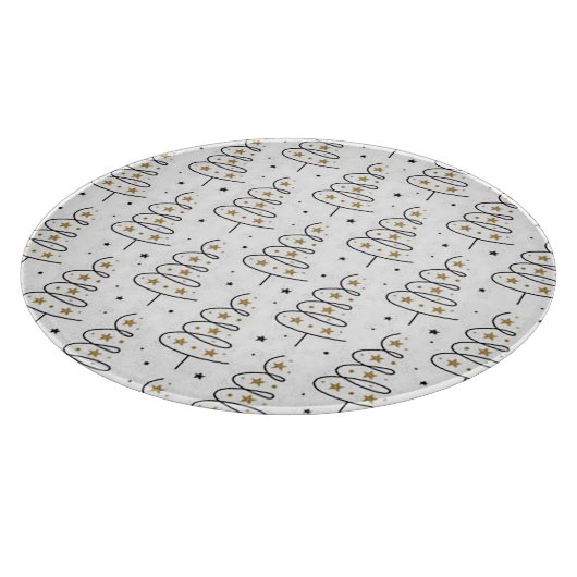 Weihnachten "Twirly Tree" Schneidebrett (Ecke)