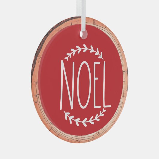 Weihnachten Typografie Keepake Tree Ornament Aus Glas (Vorderseite Rechts)