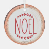 Weihnachten Typografie Keepake Tree Ornament Aus Glas (Vorderseite)