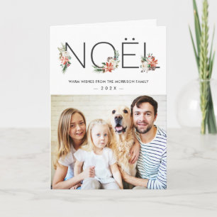 WEIHNACHTEN Typografie Poinsettia Foto Weihnachten