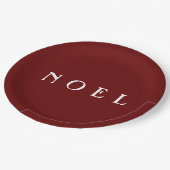 WEIHNACHTEN Typografie Red Simple Minimalistic Mod Pappteller (Schrägansicht)