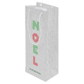 Weihnachten Typografie Weihnachtssüßer Geschenktüte Für Weinflaschen (Rückseite Schrägansicht)