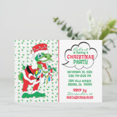 Weihnachten TySantaSaurus Einladung (Stehend Vorderseite)