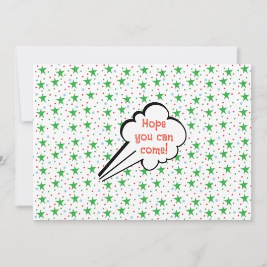 Weihnachten TySantaSaurus Einladung (Rückseite)