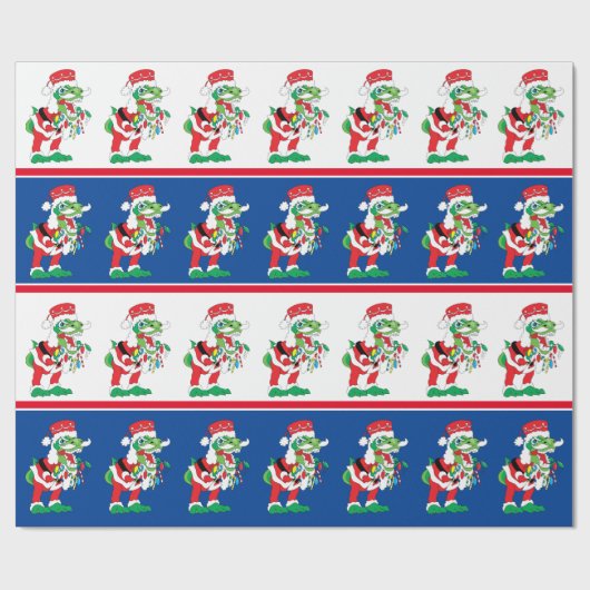 Weihnachten TySantaSaurus Rex Geschenkpapier (Flach)