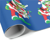 Weihnachten TySantaSaurus Rex Geschenkpapier (Rolleneckpunkt)