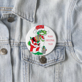 Weihnachten - TySantaSaurus-Runde Button