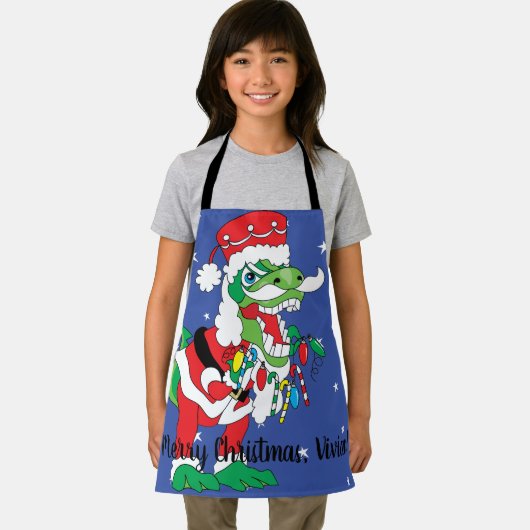 Weihnachten TySantaSaurus Schürze (Insitu)
