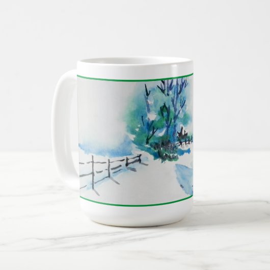 Weihnachten über das Schneegebiet Kaffeetasse (Vorderseite Links)
