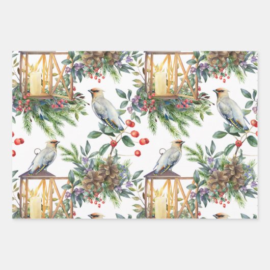 Weihnachten über den Bird and Lantern Geschenkpapier Set (Vorderseite 2)