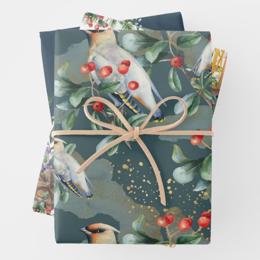 Weihnachten über den Bird and Lantern Geschenkpapier Set (Beispiel)