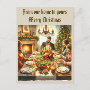 Weihnachten über die Meilen hinweg Postkarte