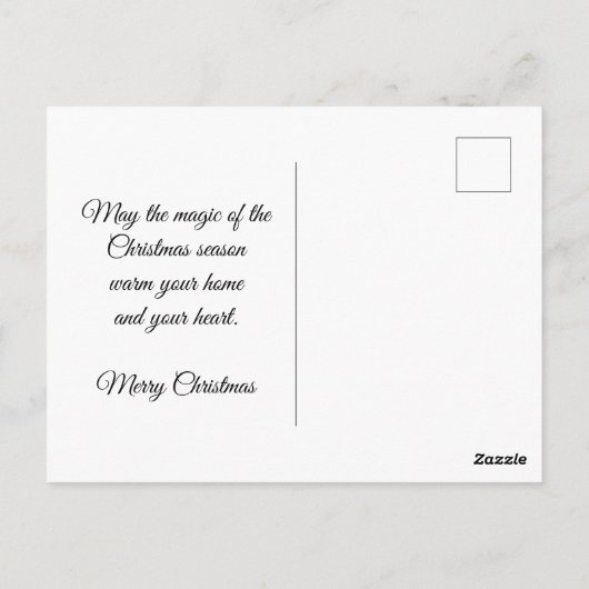 Weihnachten über die Miles Deer Snow Postkarte (Rückseite)