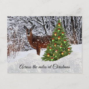 Weihnachten über die Miles Deer Snow Postkarte