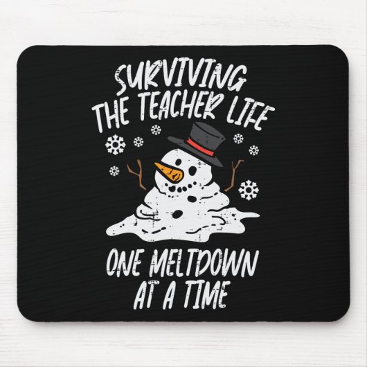 Weihnachten Überleben Lehrer Leben Meltdown Xmas W Mousepad (Vorne)