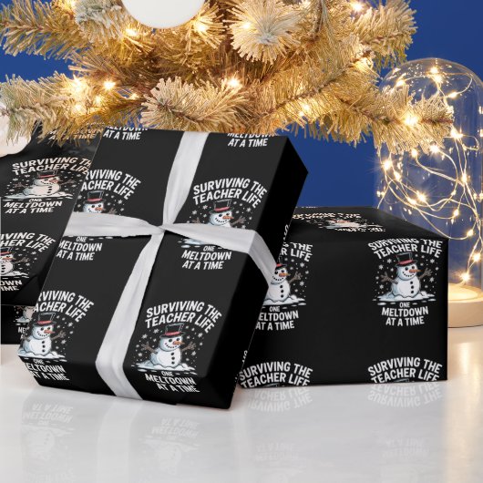 Weihnachten Überleben Lehrer Leben Melzension Weih Geschenkpapier (Feiertage)