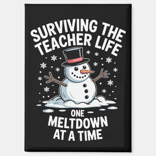 Weihnachten Überleben Lehrer Leben Melzension Weih Magnet (Vorderseite)