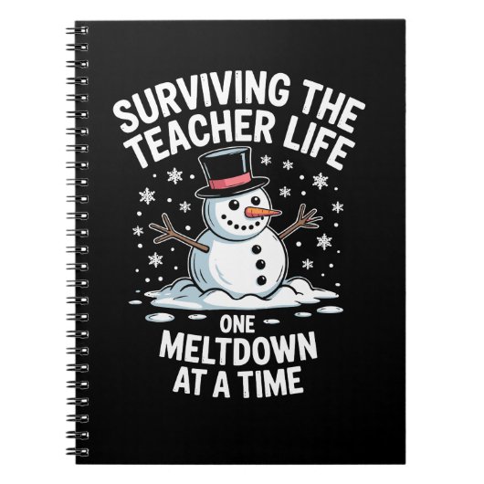 Weihnachten Überleben Lehrer Leben Melzension Weih Notizblock (Vorderseite)