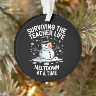 Weihnachten Überlebender Lehrer Leben Zusammenbruc Ornament
