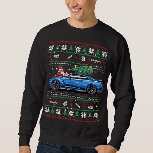 Weihnachten Ugly Nissan GT-R35! Großer XMas vorhan Sweatshirt (Vorderseite)