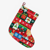 Weihnachten Ugly Sweater 1 Großer Weihnachtsstrumpf (Vorderansicht (hängend))