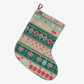 Weihnachten Ugly Sweater 2 Großer Weihnachtsstrumpf (Vorderansicht (hängend))