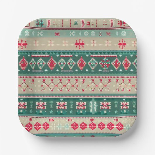 Weihnachten Ugly Sweater 2 Pappteller (Vorderseite)