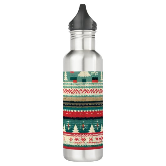 Weihnachten Ugly Sweater 3 Edelstahlflasche (Links)