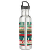 Weihnachten Ugly Sweater 3 Edelstahlflasche (Rückseite)